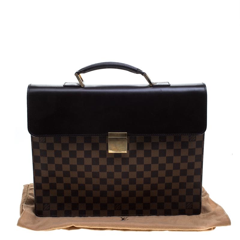 Women's Louis Vuitton Damier Ebene Canvas Altona Briefcase GM