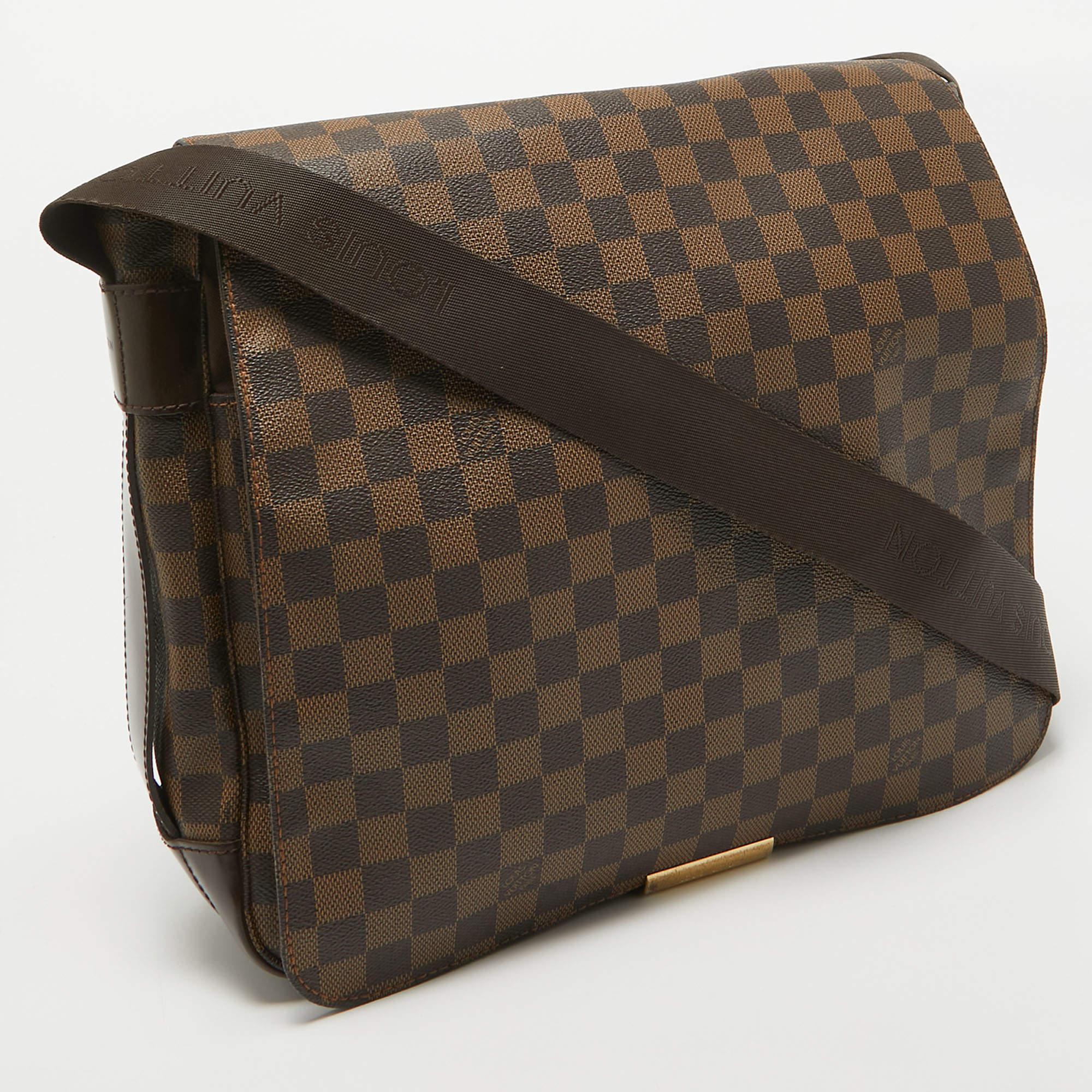 Black Louis Vuitton Damier Ebene Canvas and Leather Bastille Messenger Bag