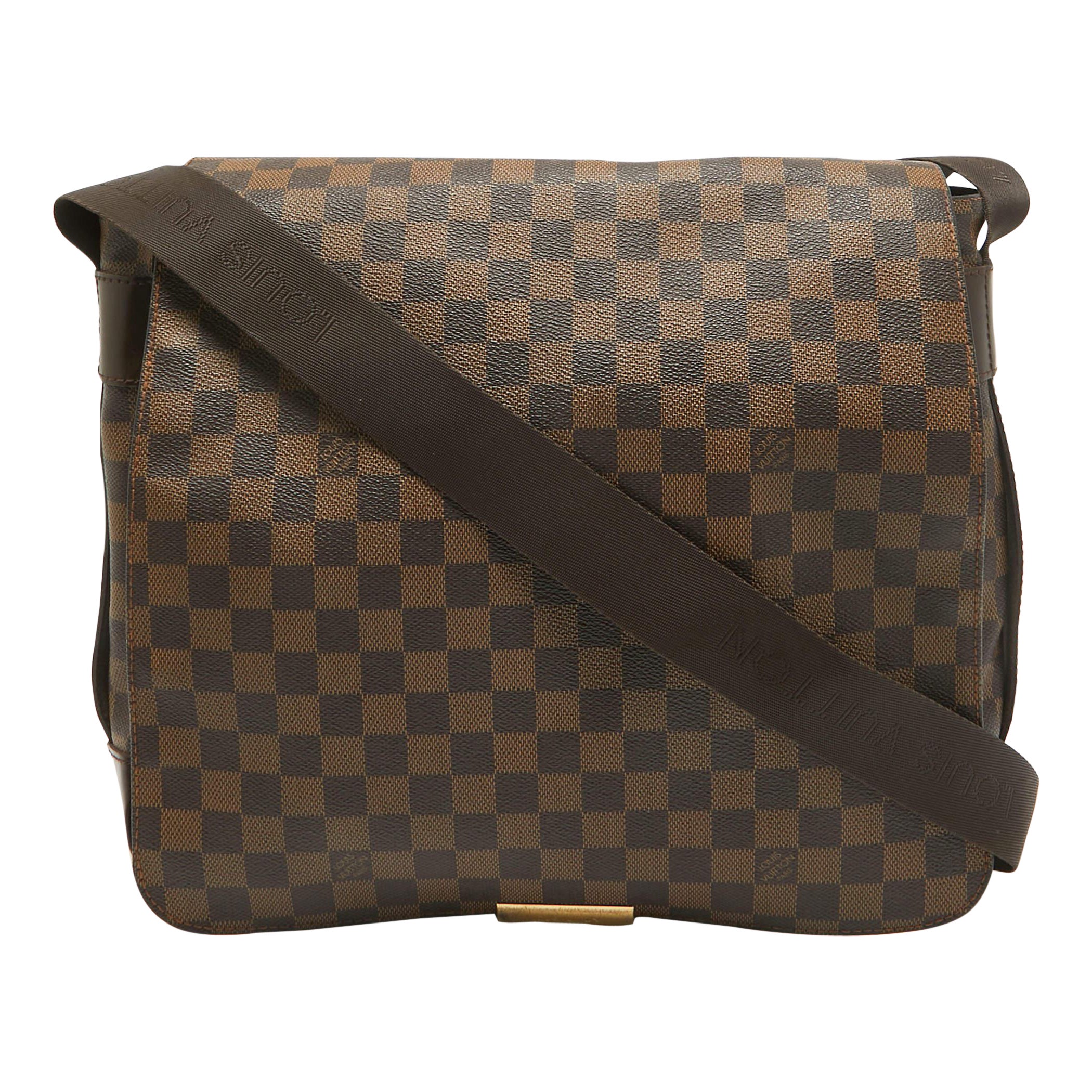 Louis Vuitton Damier Ebene Canvas and Leather Bastille Messenger Bag