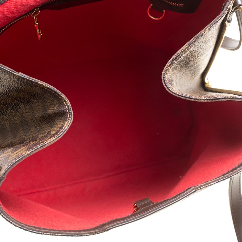 Louis Vuitton Damier Ebene Canvas and Leather Cabas Rivington GM Bag 3
