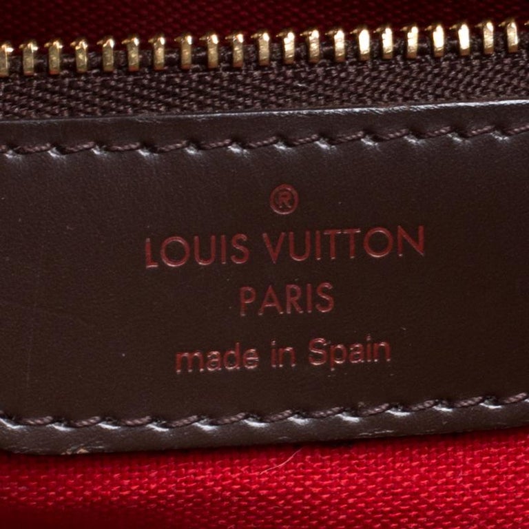 Louis Vuitton Damier Ebene Canvas and Leather Cabas Rivington GM Bag at 1stdibs