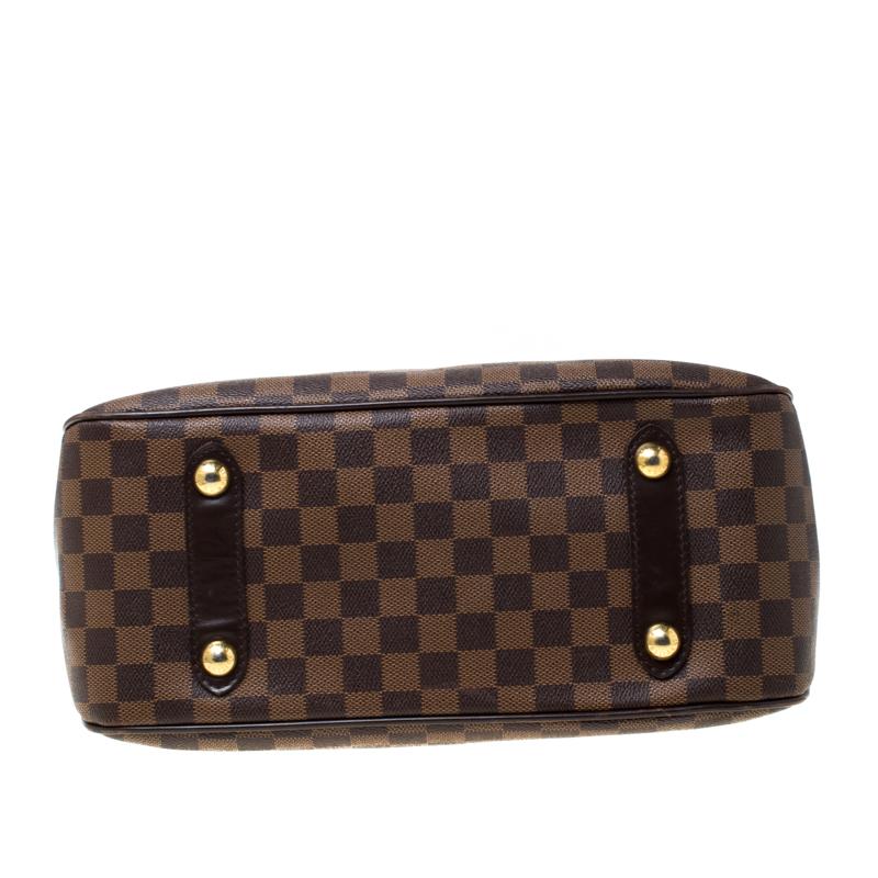 Women's Louis Vuitton Damier Ebene Canvas and Leather Cabas Rosebery Tote