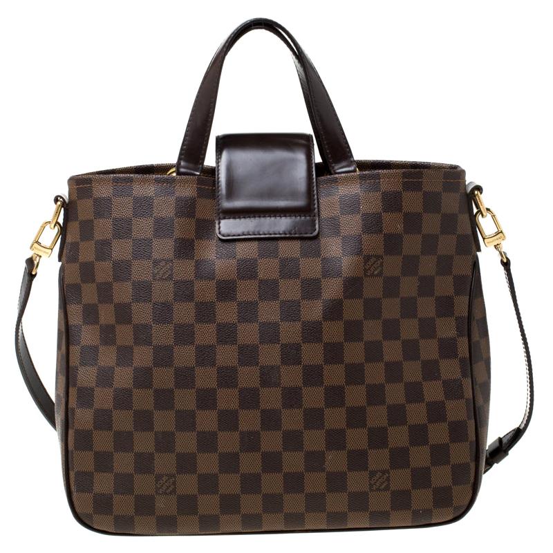 Louis Vuitton Damier Ebene Canvas and Leather Cabas Rosebery Tote