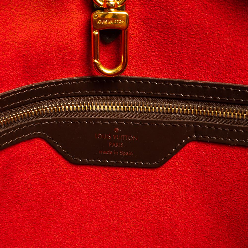 Women's Louis Vuitton Damier Ebene Canvas and Leather Hampstead MM Bag