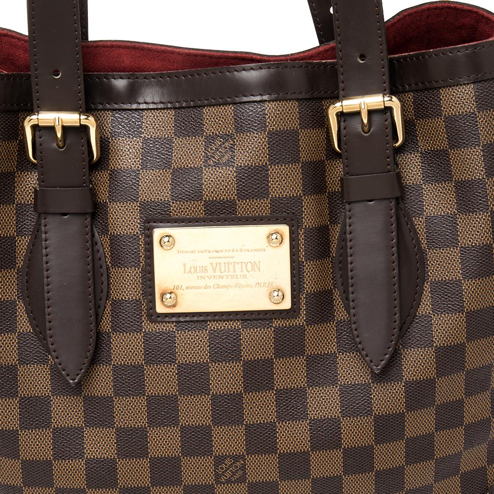 Louis Vuitton Damier Ebene Canvas and Leather Hampstead MM Bag 3