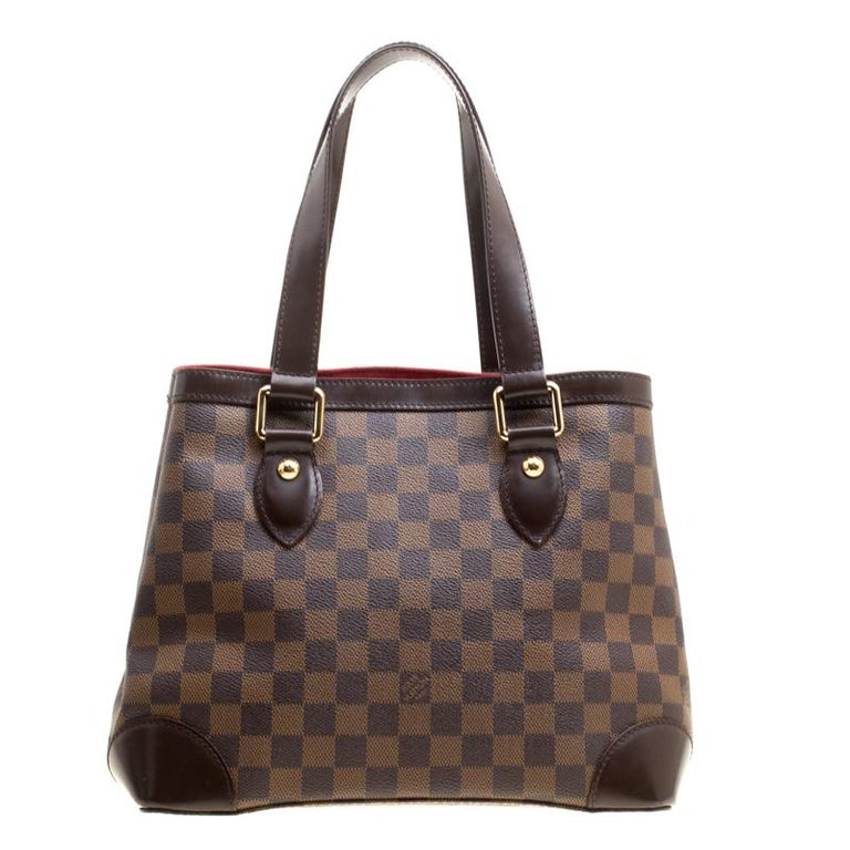 Louis Vuitton Damier Ebene Canvas and Leather Hampstead PM Bag For Sale at 1stdibs