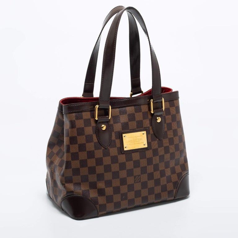 Louis Vuitton Damier Ebene Canvas and Leather Hampstead PM Bag at 1stDibs