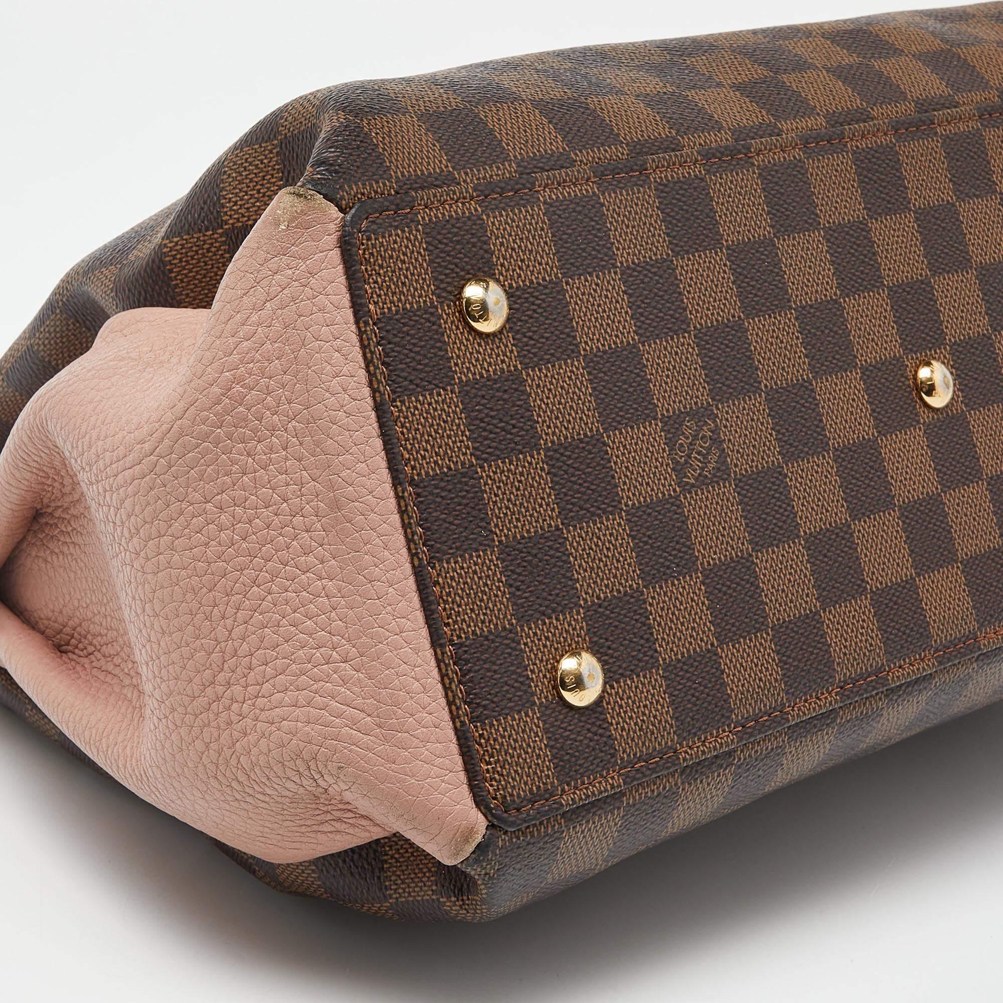 Louis Vuitton Damier Ebene Canvas and Leather Normandy Bag For Sale 11