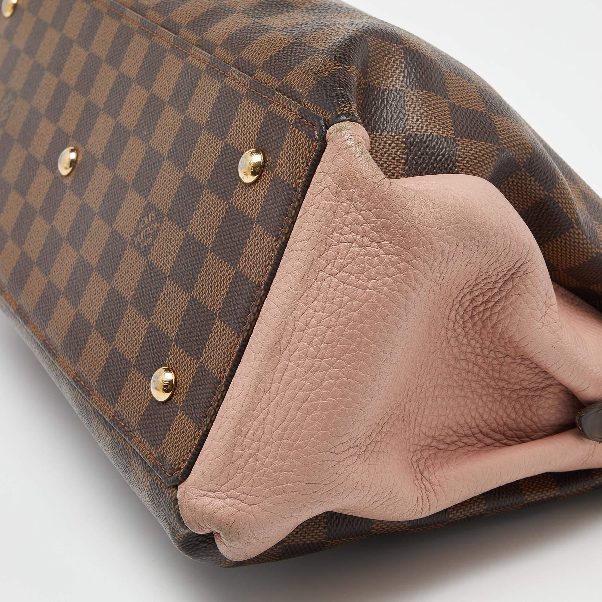 Louis Vuitton Damier Ebene Canvas and Leather Normandy Bag For Sale 14
