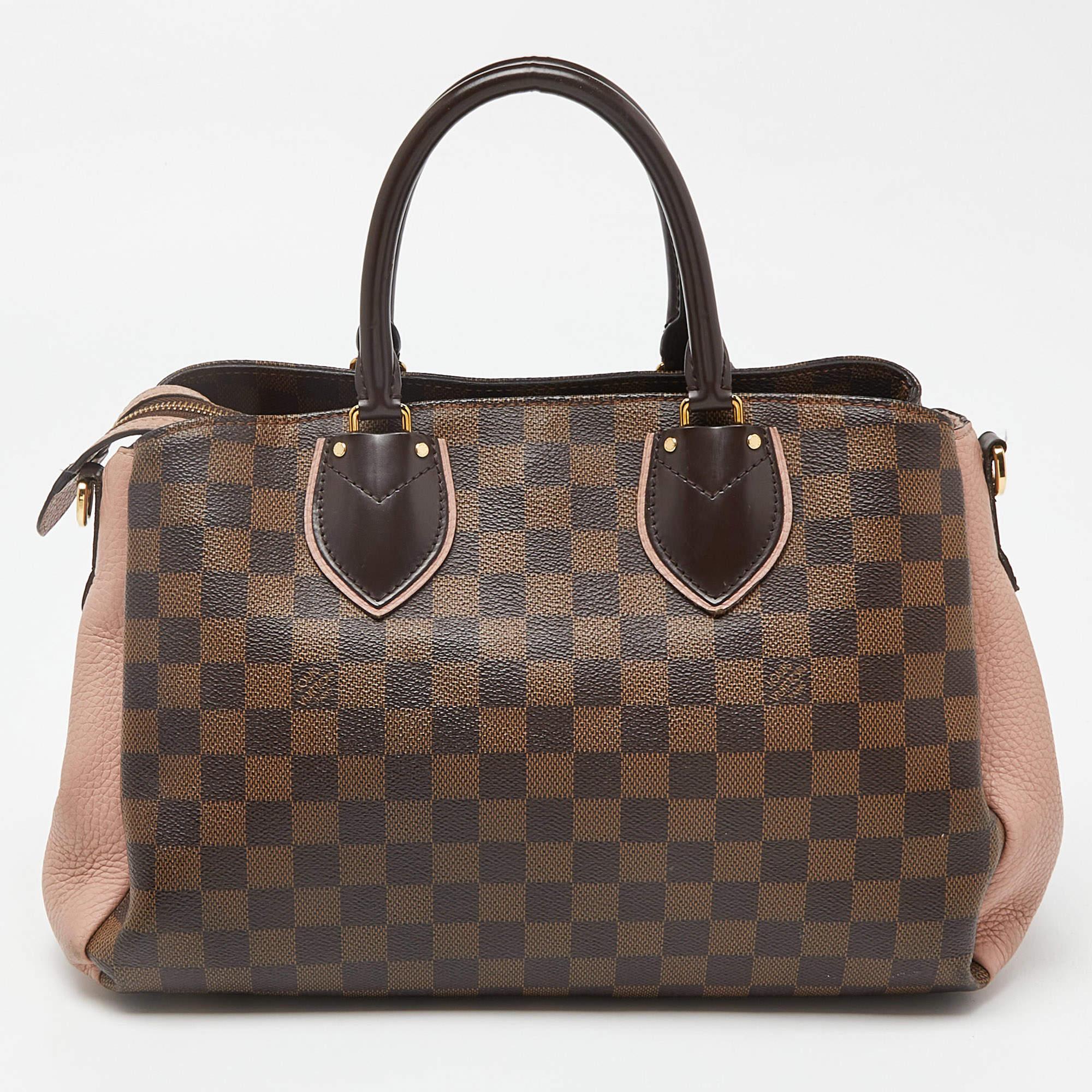 Louis Vuitton Damier Ebene Canvas and Leather Normandy Bag For Sale 15