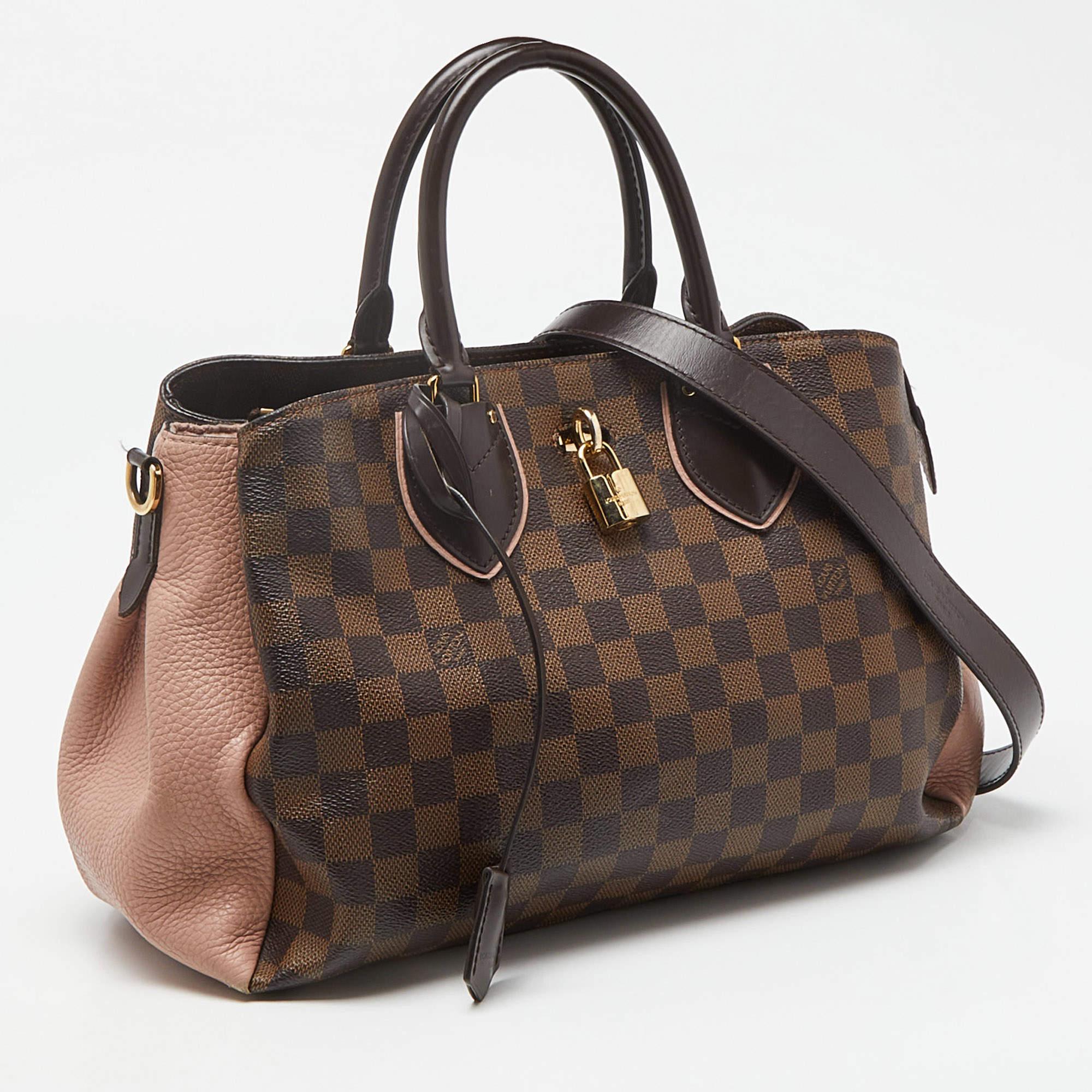 Louis Vuitton Damier Ebene Canvas and Leather Normandy Bag In Good Condition For Sale In Dubai, Al Qouz 2