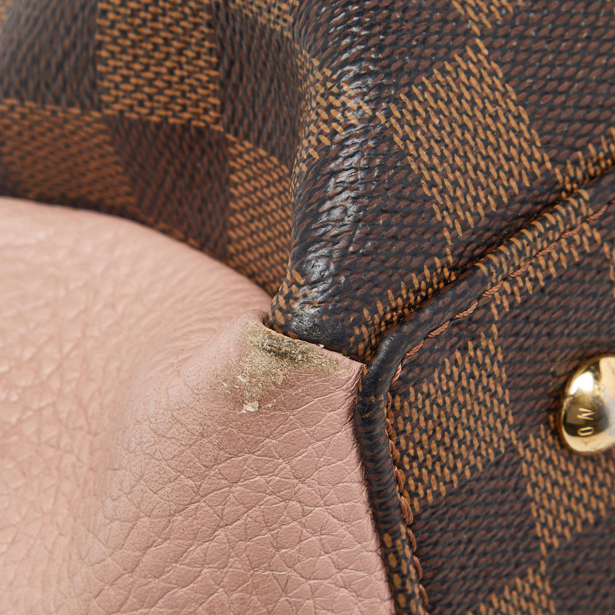 Louis Vuitton - Sac Normandie en toile et cuir damier ébène Pour femmes en vente