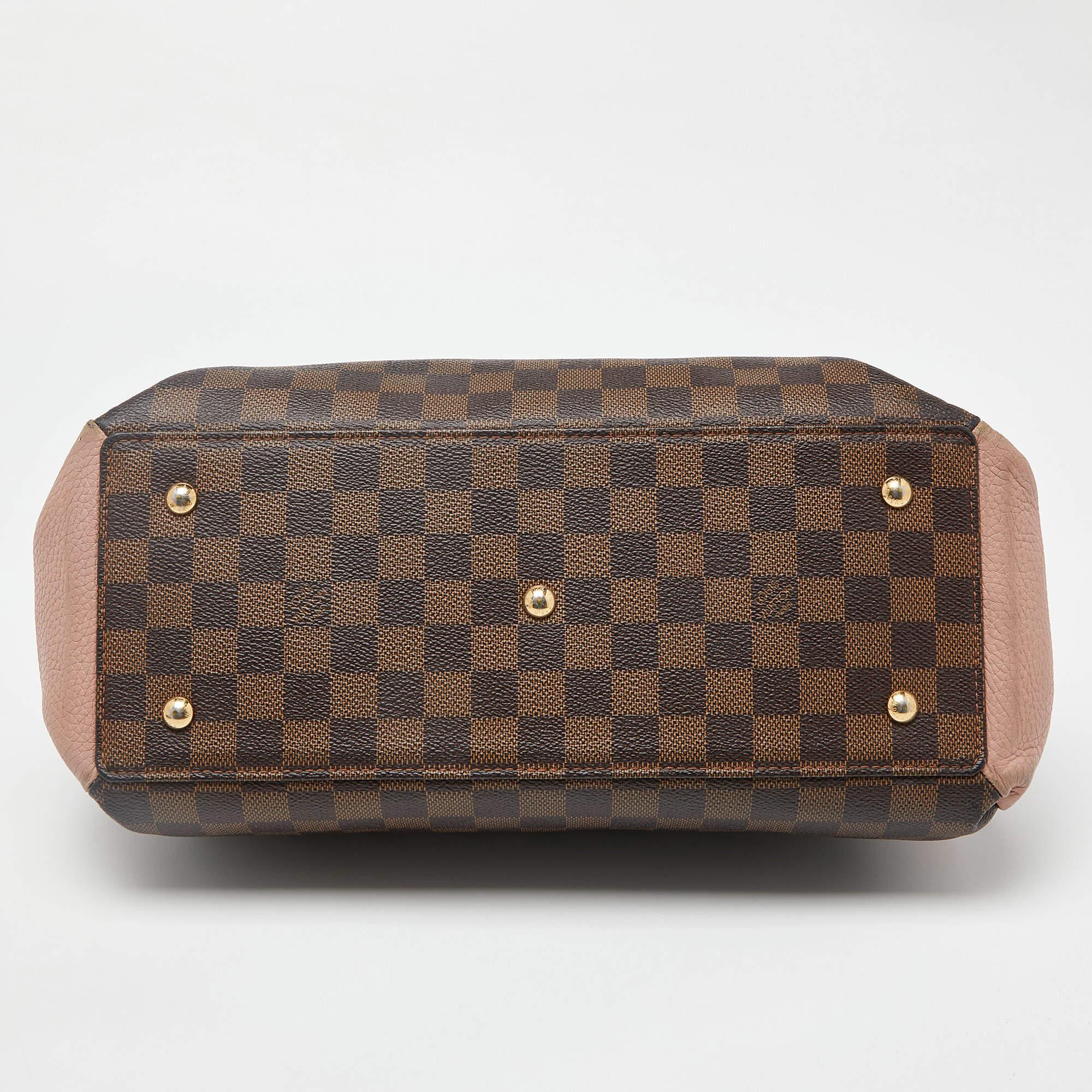 Louis Vuitton Damier Ebene Canvas and Leather Normandy Bag For Sale 4