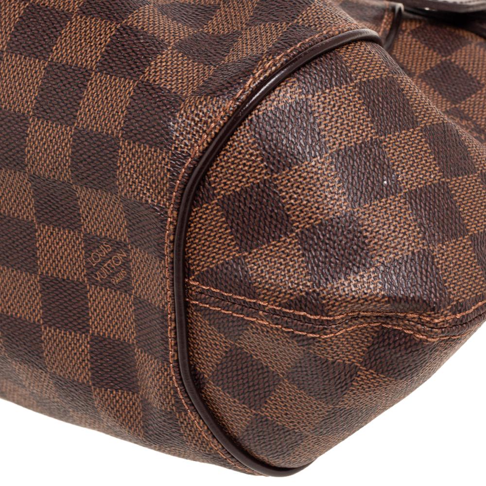 Louis Vuitton Damier Ebene Canvas and Leather Sistina PM Bag 3