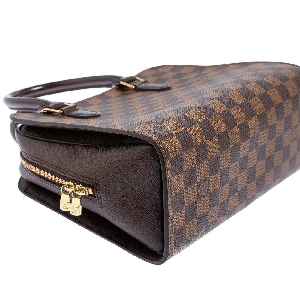 Louis Vuitton Damier Ebene Canvas and Leather Triana Bag 2