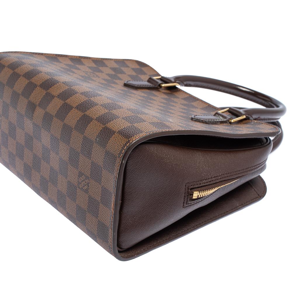 Louis Vuitton Damier Ebene Canvas and Leather Triana Bag 4