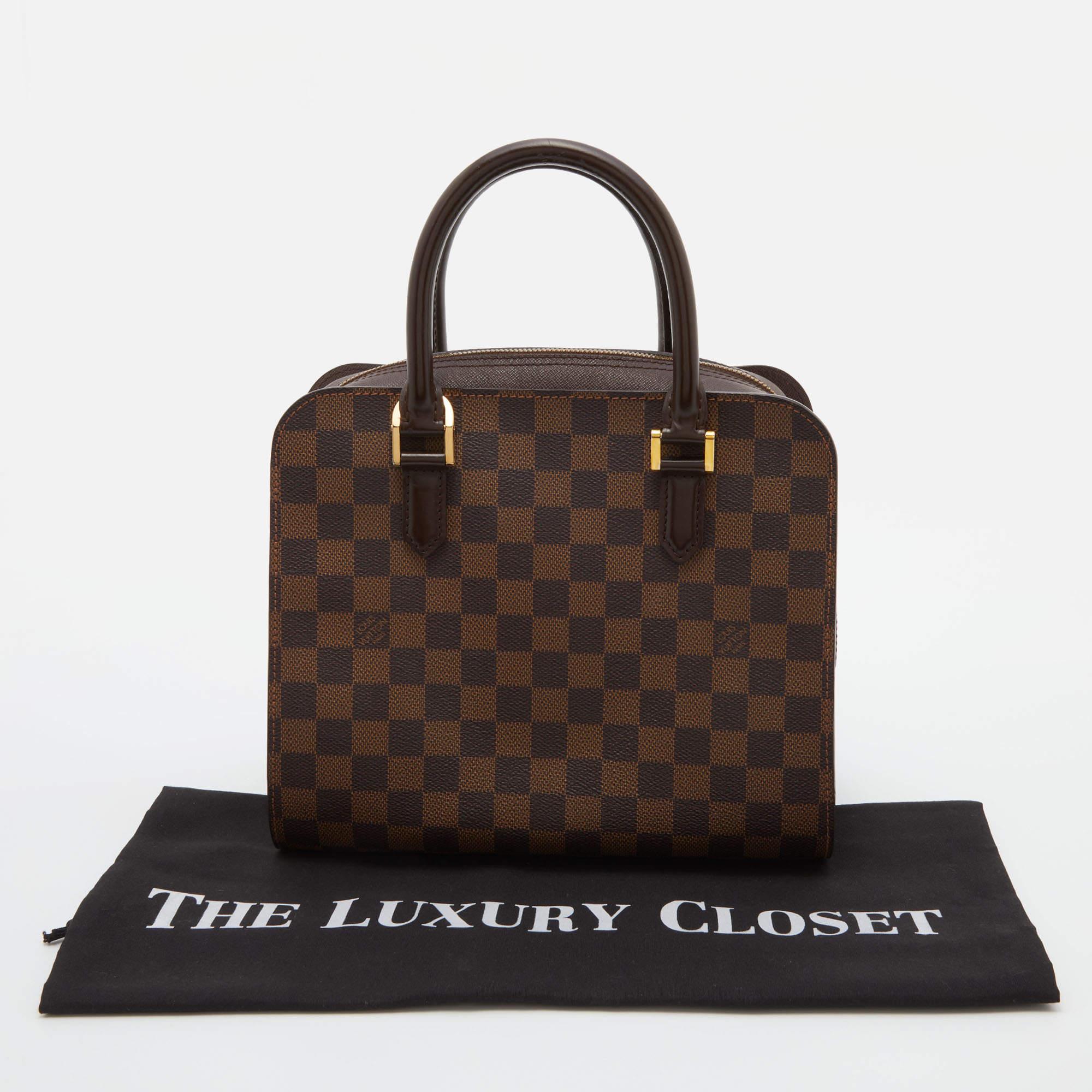 Louis Vuitton Damier Ebene Canvas and Leather Triana Bag 8
