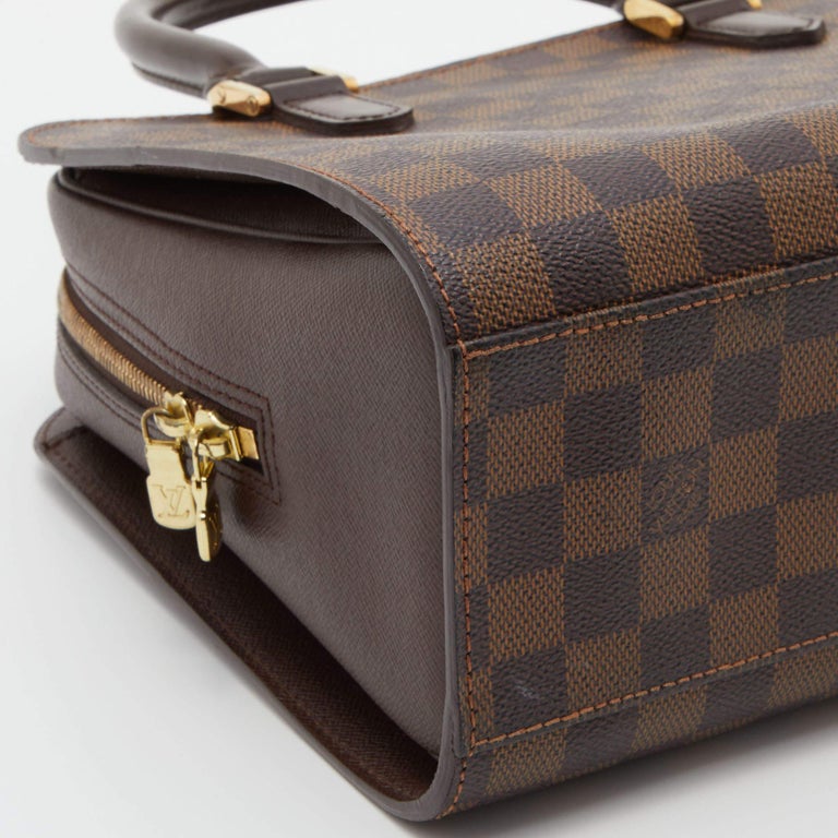 Louis Vuitton Damier Ebene Canvas and Leather Triana Bag Louis
