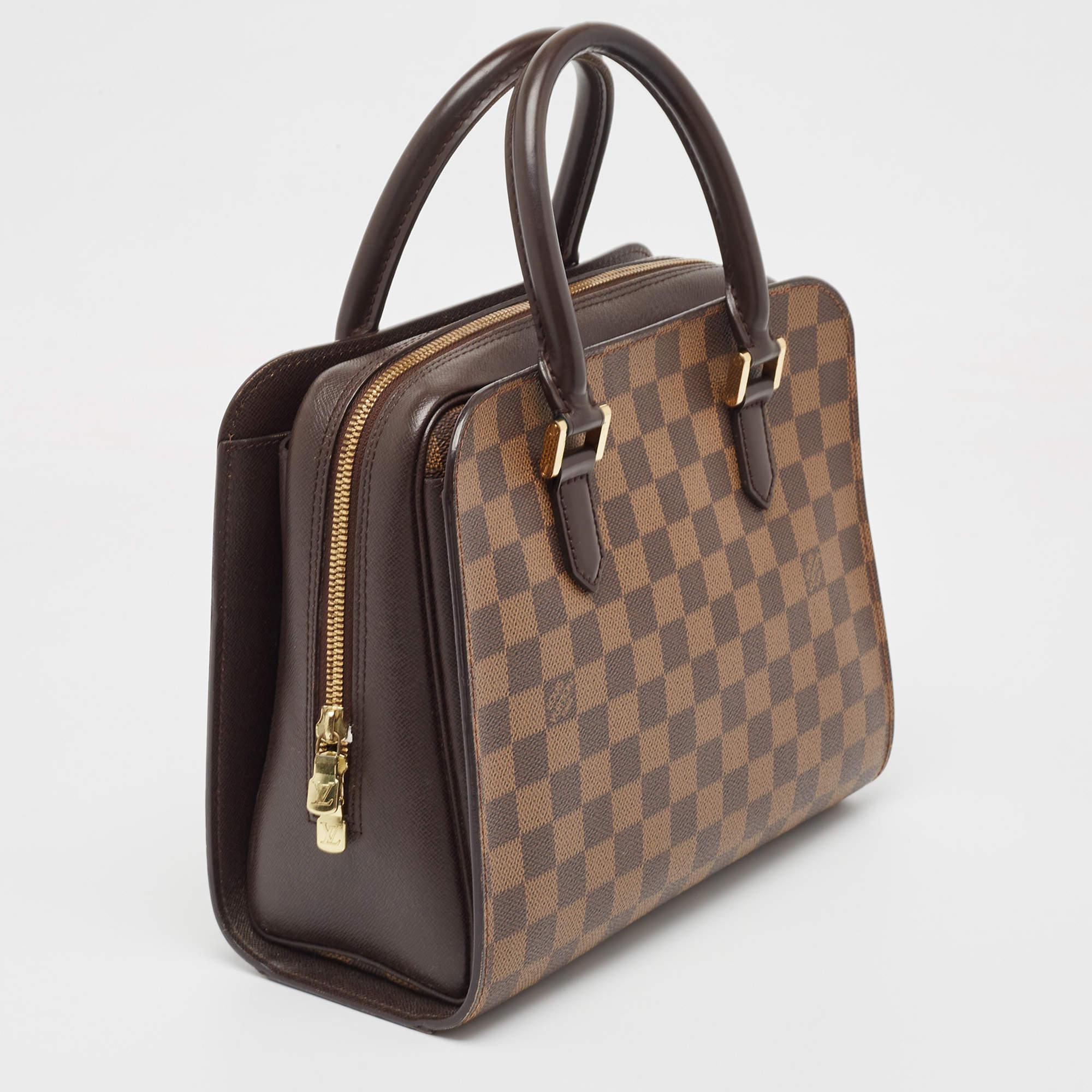 Louis Vuitton Damier Ebene Canvas and Leather Triana Bag 1