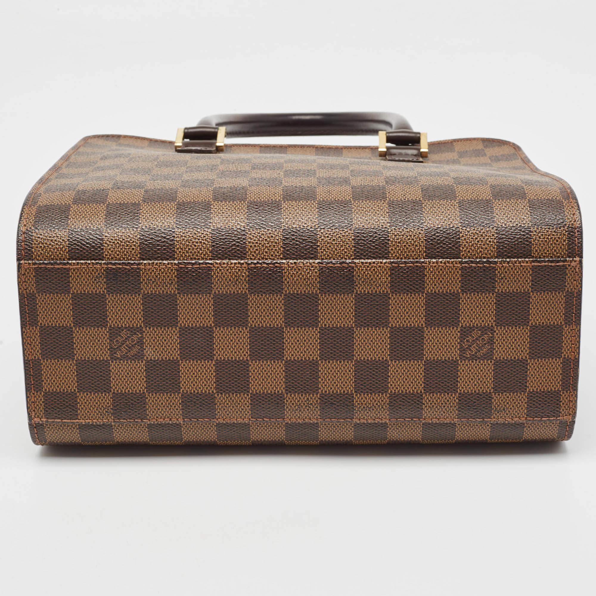 Louis Vuitton Damier Ebene Canvas and Leather Triana Bag 2