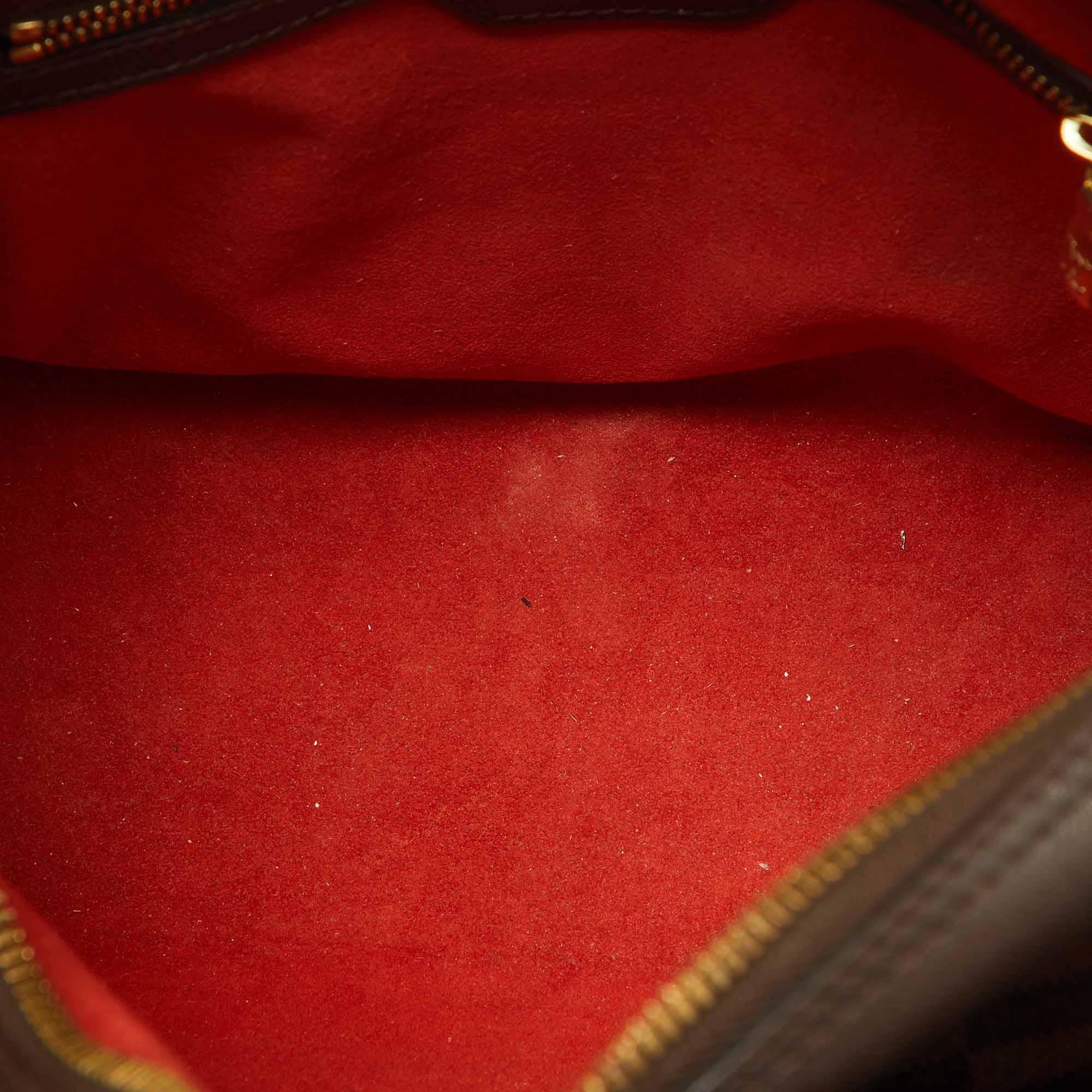 Bolso Triana Louis Vuitton Damier Ebene de lona y piel en venta 2