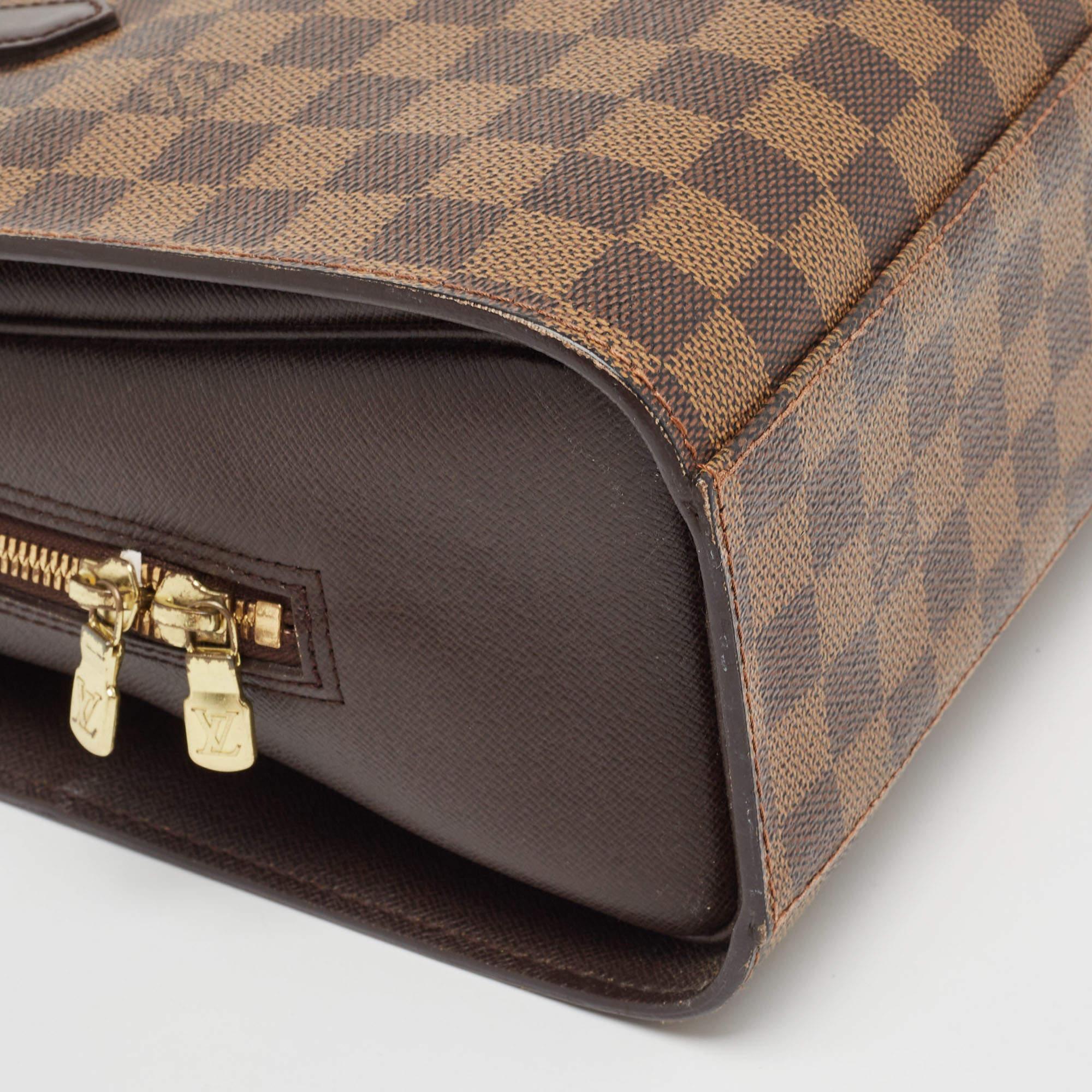 Louis Vuitton Damier Ebene Canvas and Leather Triana Bag 3