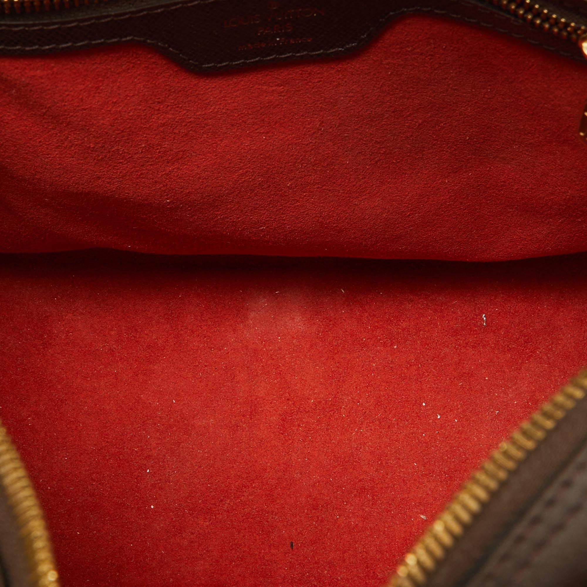 Bolso Triana Louis Vuitton Damier Ebene de lona y piel en venta 3