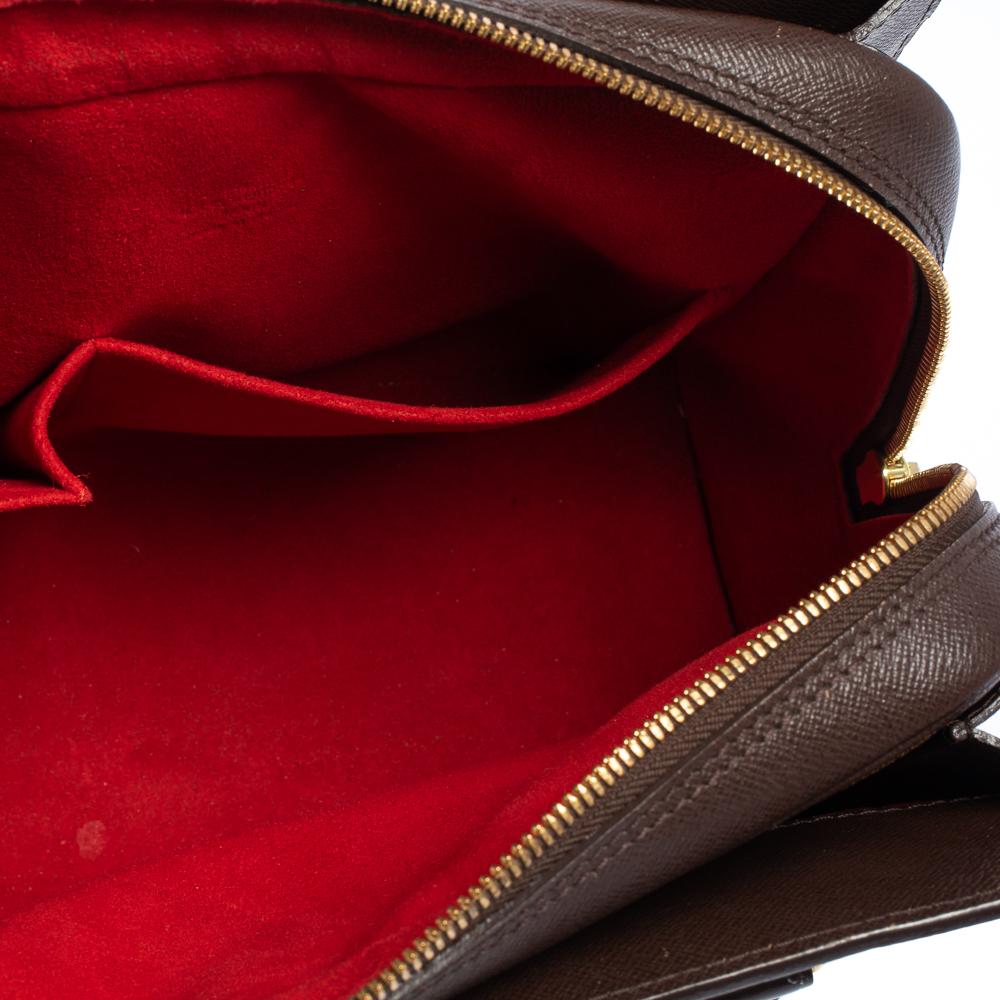 Women's Louis Vuitton Damier Ebene Canvas and Leather Triana Bag