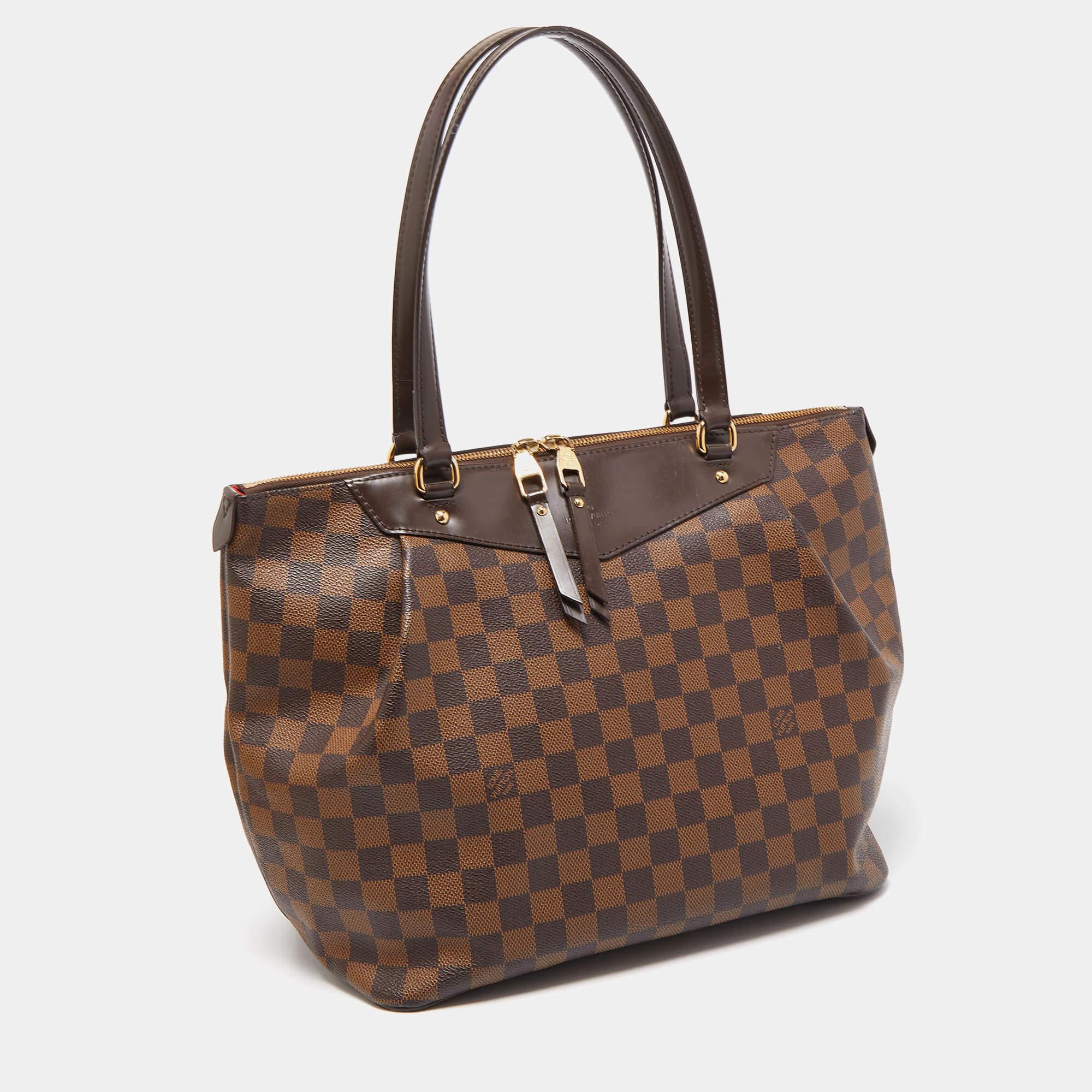 Women's Louis Vuitton Damier Ebene Canvas and Leather Westminister GM Bag