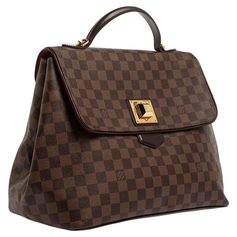 Louis Vuitton Damier Ebene Bergamo Bag in Brown Coated Canvas and Leather  ref.565461 - Joli Closet