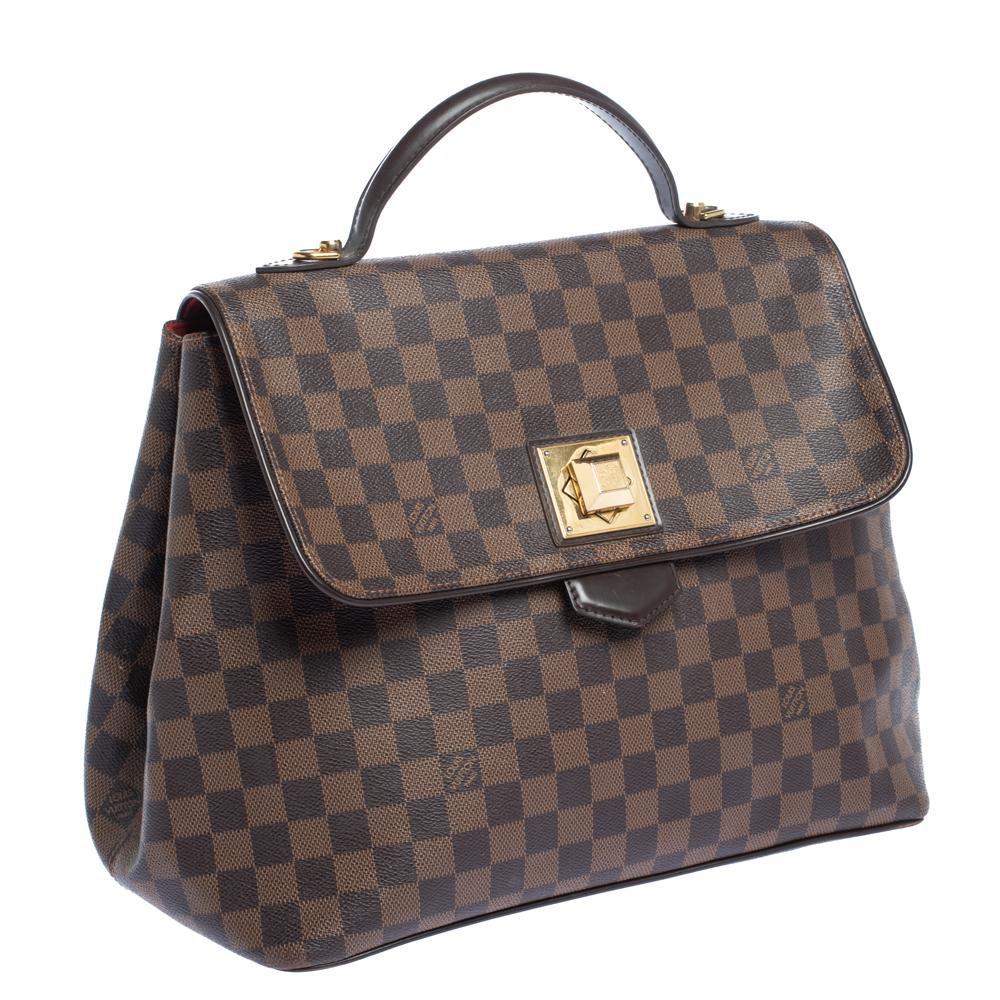 Louis Vuitton Damier Ebene Canvas Bergamo GM Bag In Good Condition In Dubai, Al Qouz 2