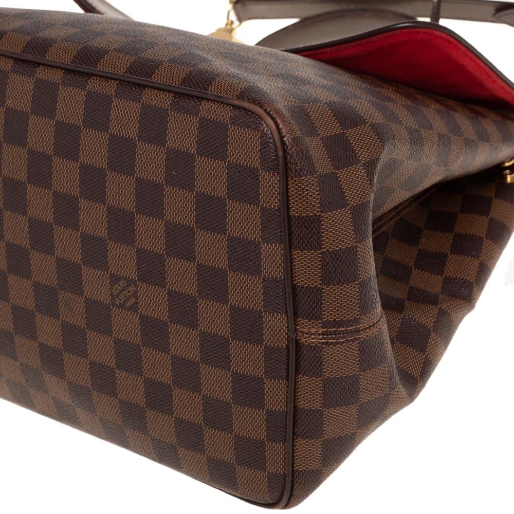 Women's Louis Vuitton Damier Ebene Canvas Bergamo GM Bag