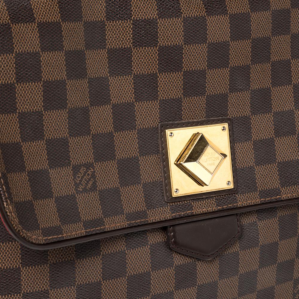 Louis Vuitton Damier Ebene Canvas Bergamo GM Bag In Fair Condition In Dubai, Al Qouz 2