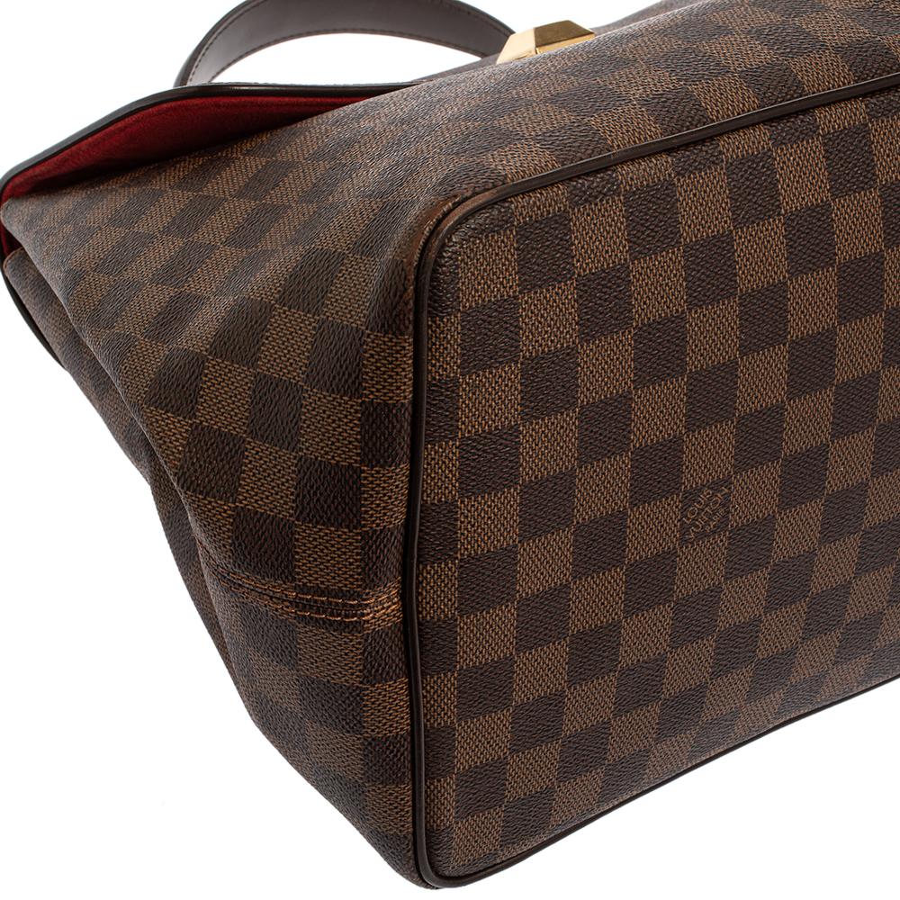 Louis Vuitton Damier Ebene Canvas Bergamo GM Bag In Good Condition In Dubai, Al Qouz 2