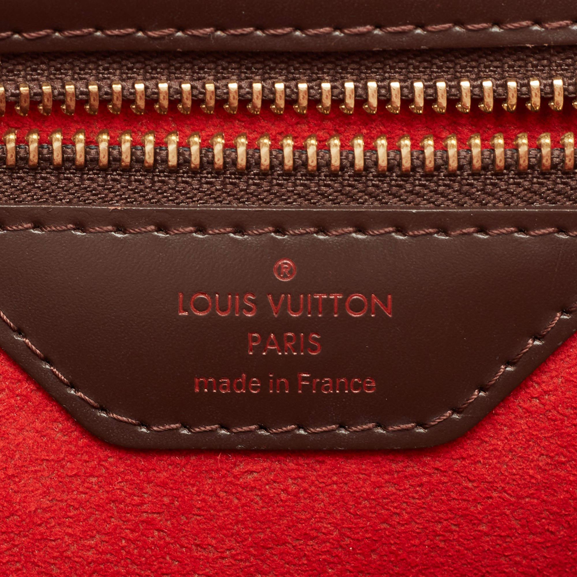 Louis Vuitton Damier Ebene Canvas Bergamo MM Bag 6