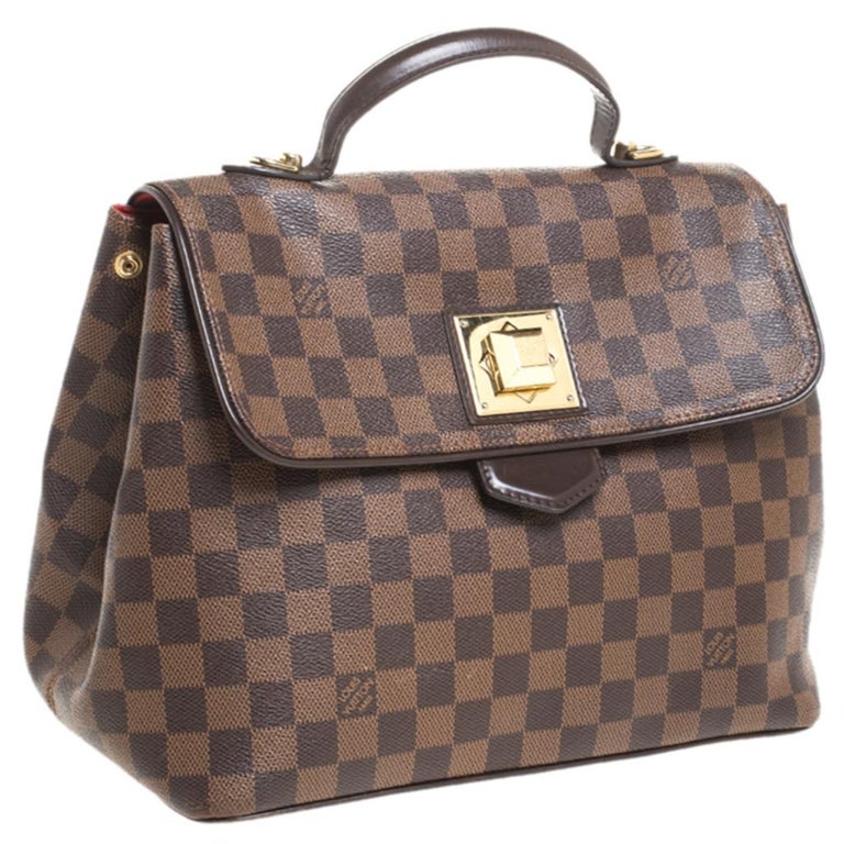Louis Vuitton Damier Ebene Canvas Bergamo MM Bag For Sale at 1stdibs