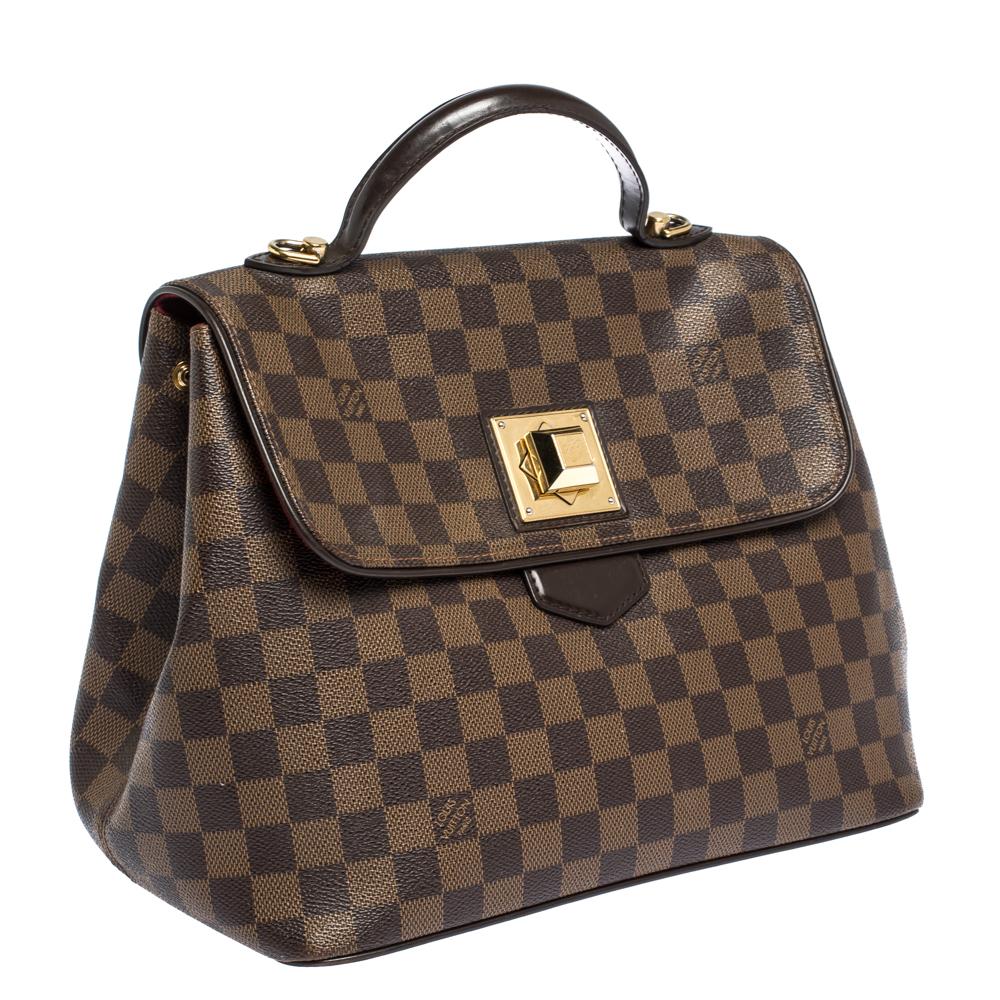 Louis Vuitton Damier Ebene Canvas Bergamo MM Bag In Good Condition In Dubai, Al Qouz 2