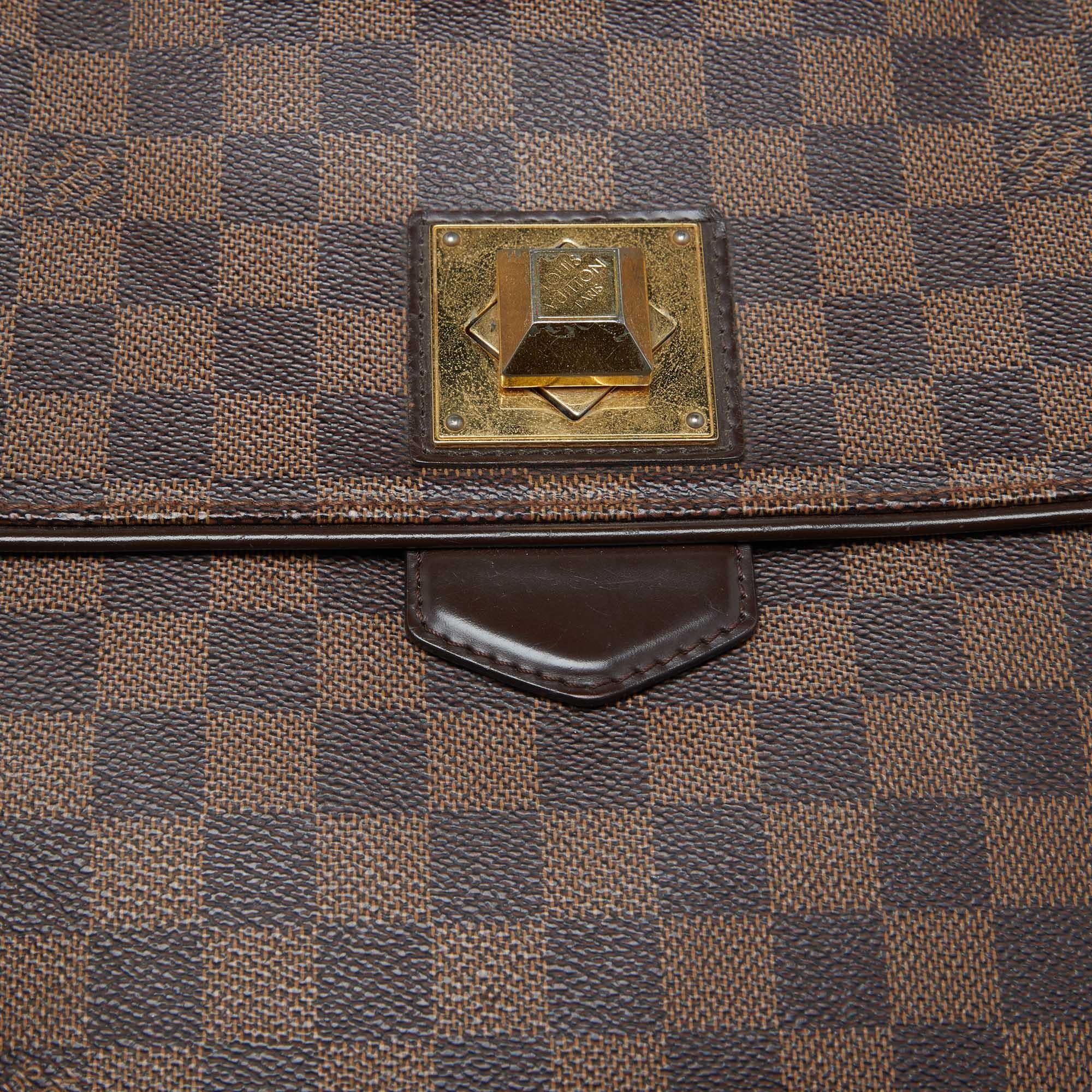 Women's Louis Vuitton Damier Ebene Canvas Bergamo MM Bag
