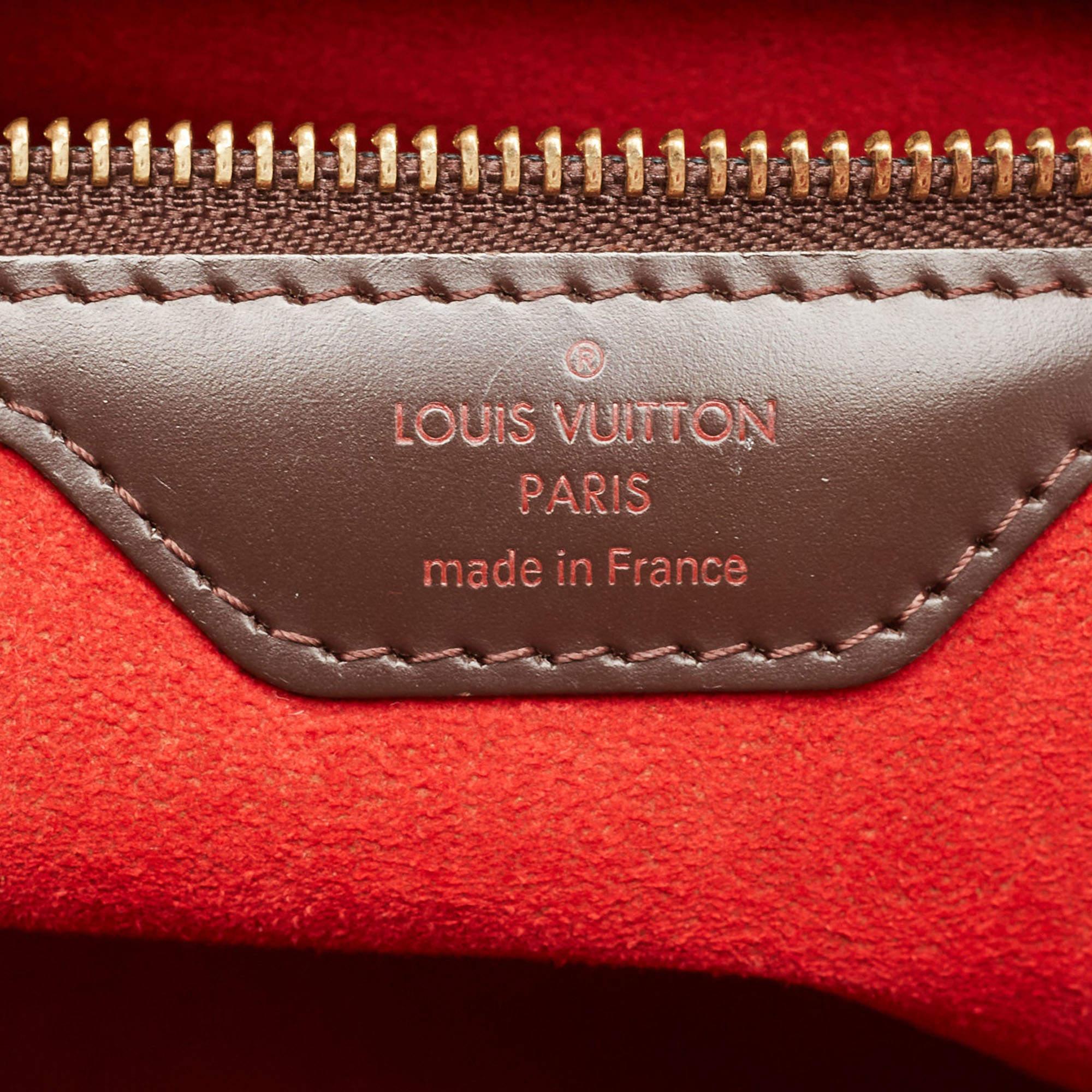 Louis Vuitton Damier Ebene Canvas Bergamo MM Bag For Sale 1