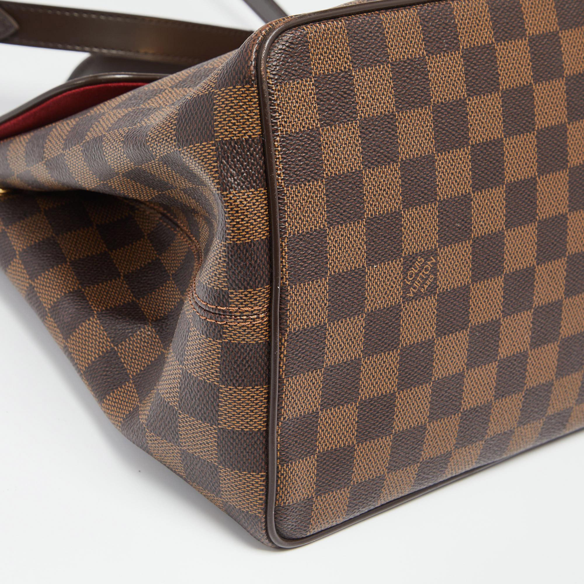 Louis Vuitton Damier Ebene Canvas Bergamo MM Bag In Good Condition In Dubai, Al Qouz 2