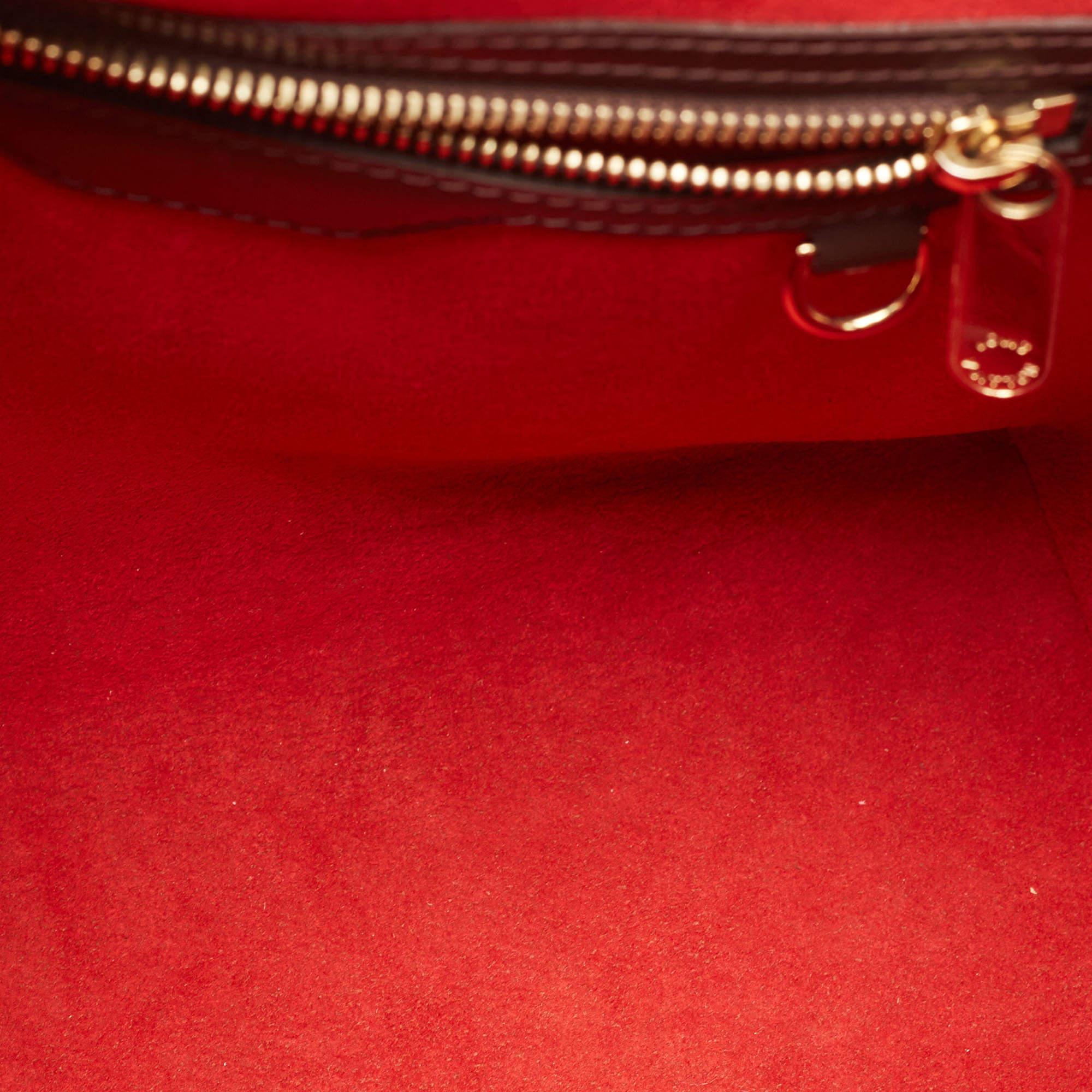 Louis Vuitton Damier Ebene Canvas Bergamo MM Bag For Sale 3