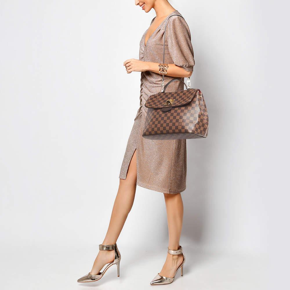Louis Vuitton Damier Ebene Canvas Bergamo MM Bag For Sale 4