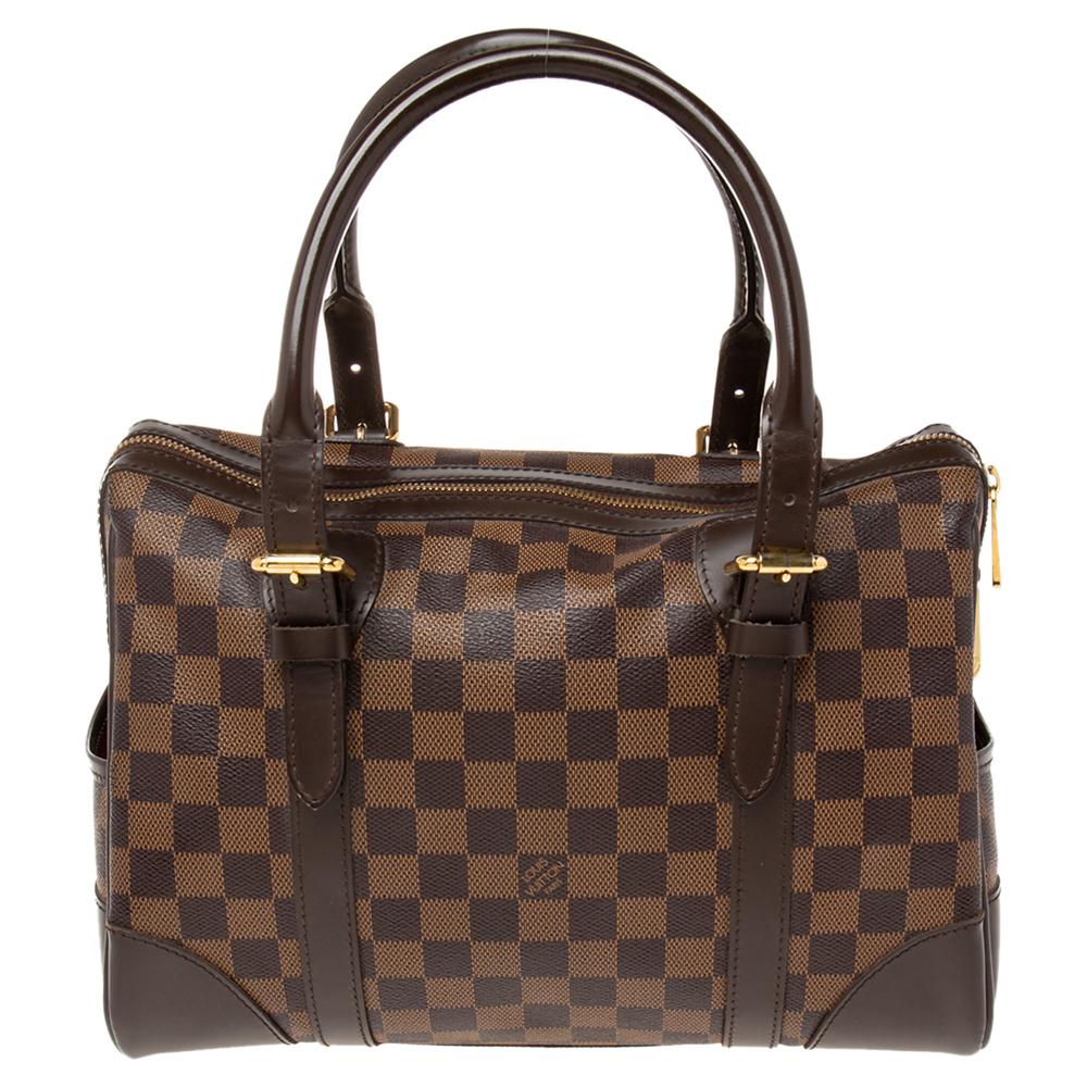 Combining Louis Vuitton’s rich heritage with exquisite craftsmanship, this Berkeley Bag is one you shouldn't miss. Made from signature Damier Ebene canvas, this fabulous style is finished with leather trims and two handles. The brand plaque at the