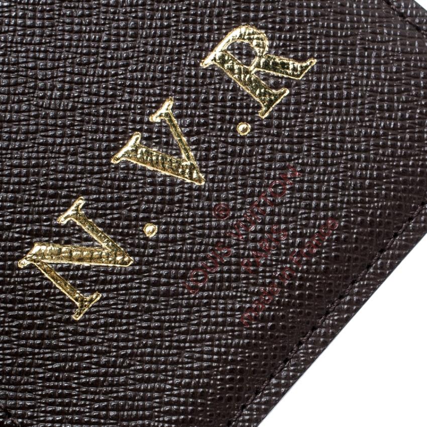 Black Louis Vuitton Damier Ebene Canvas Brazza Wallet