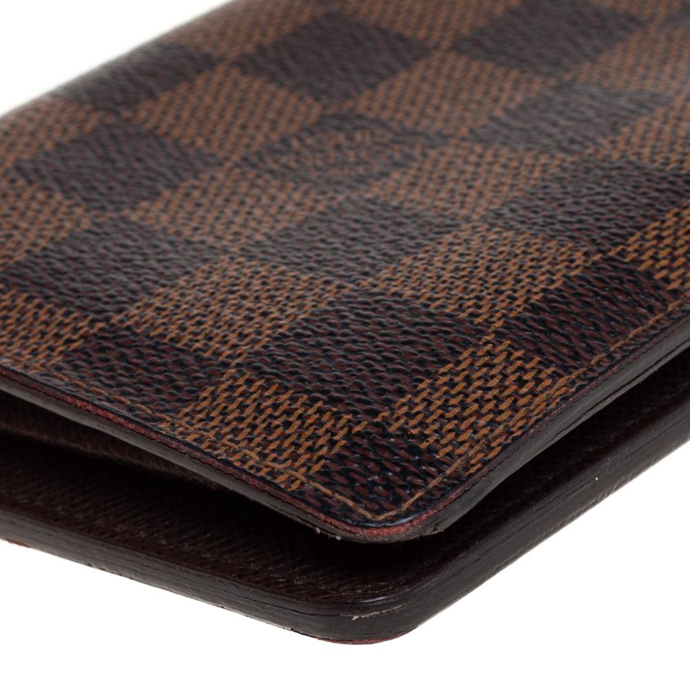 Louis Vuitton Damier Ebene Canvas Brazza Geldbörse Damen