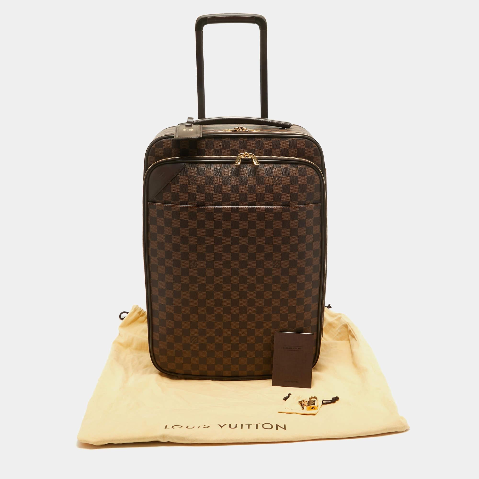 Louis Vuitton Damier Ebene Canvas Business Pegase Legere 55 Luggage 8