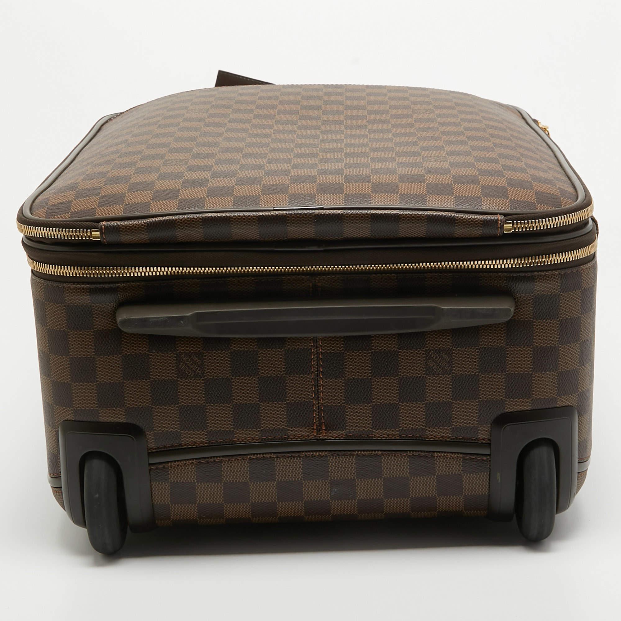 Women's Louis Vuitton Damier Ebene Canvas Business Pegase Legere 55 Luggage