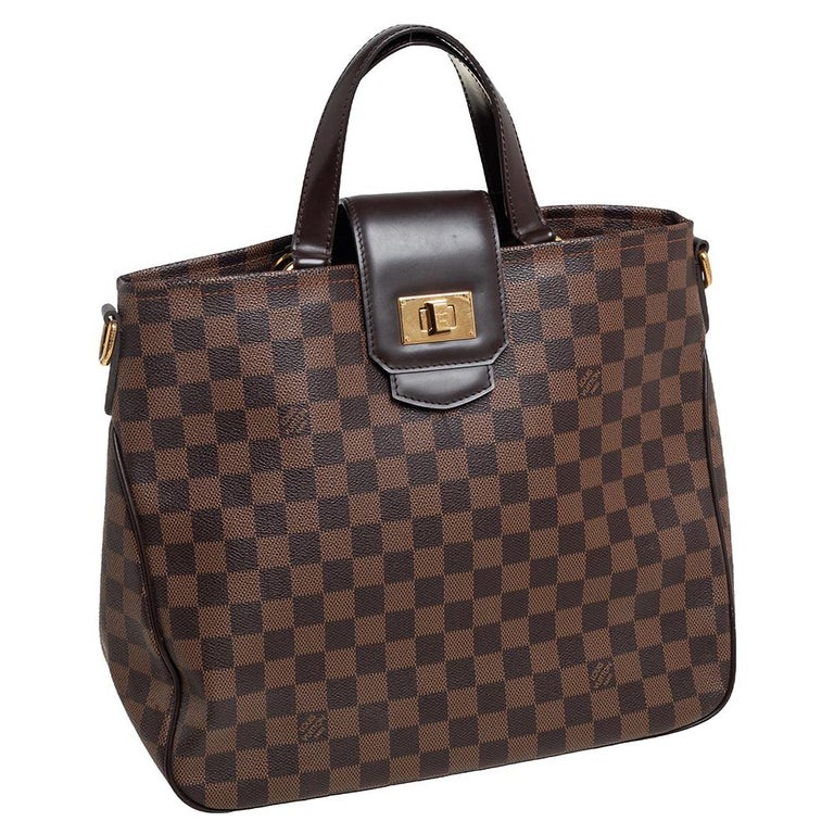 Louis Vuitton Damier Ebene Canvas Cabas Rosebery Bag at 1stDibs