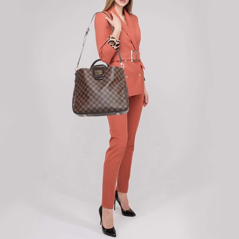 Louis Vuitton Damier Ebene Canvas Cabas Rosebery Bag In Good Condition In Dubai, Al Qouz 2