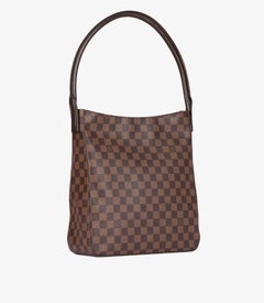 Louis Vuitton Damier Ebene Canvas & Calfskin Leather Special Order Vintage Bag